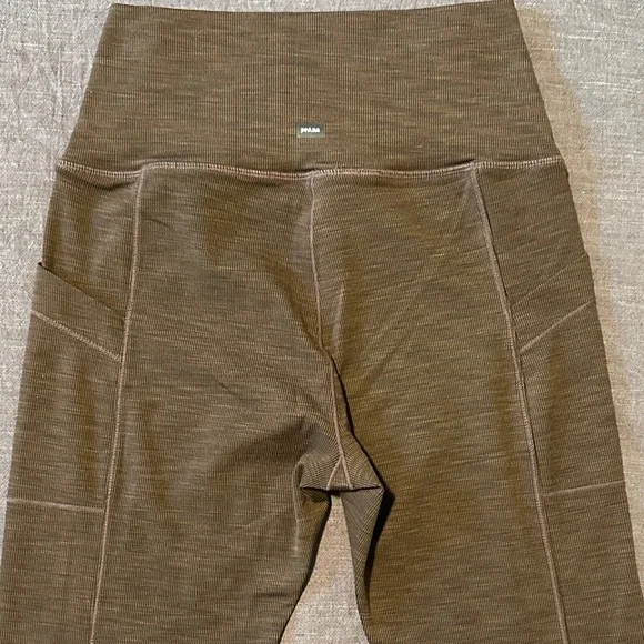 Prana Women’s Becksa Ribbed Brown Leggings with Pockets - Picture 6 of 7